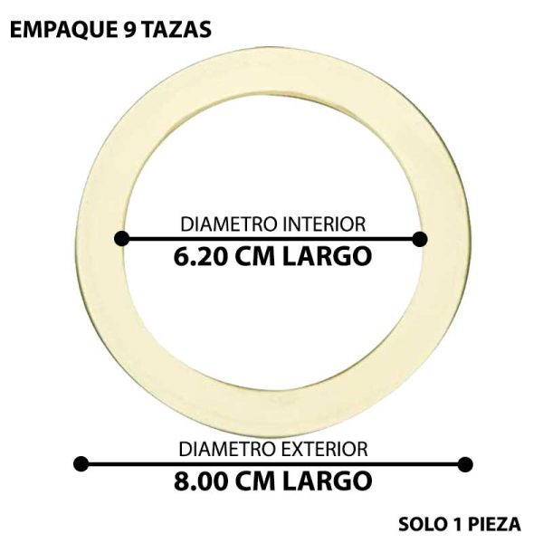 Empaque para Cafetera Italiana Bialetti y Turmix - 9 Tazas