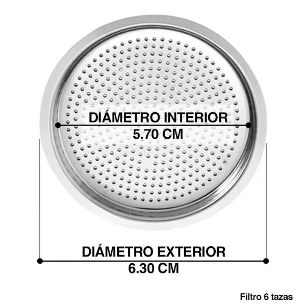 Filtro para Cafetera Italiana Bialetti y Turmix - 6 Tazas