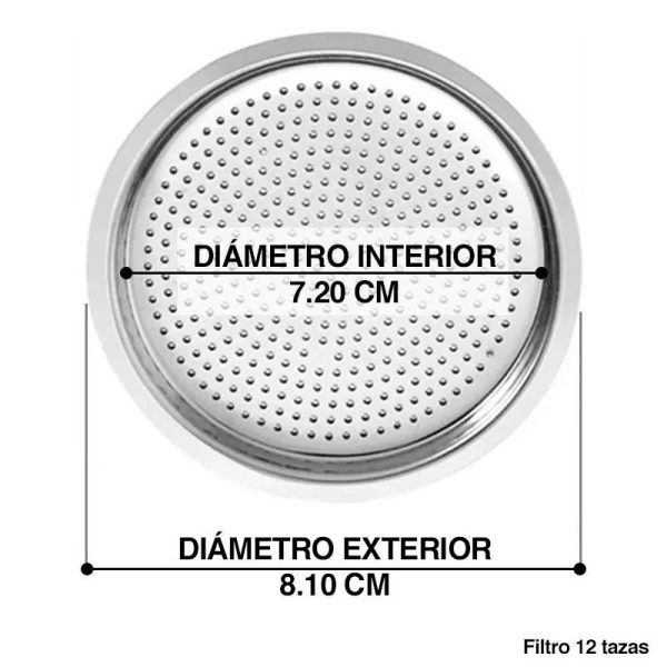 Filtro para Cafetera Italiana Bialetti y Turmix - 12 Tazas