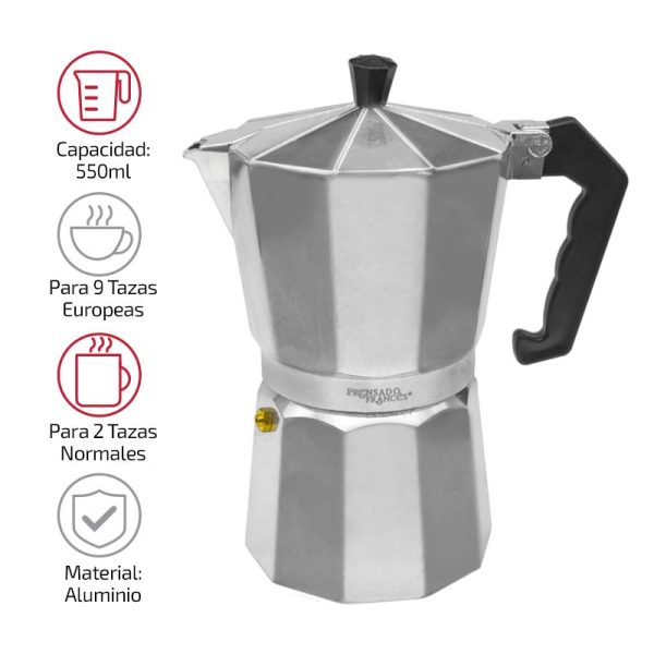 Cafetera Italiana Expresso - 9 Tazas (375ml) - Imagen 2