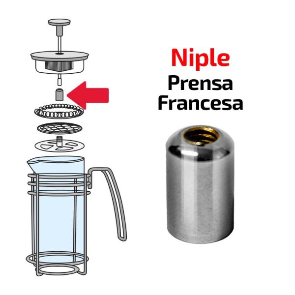 Niple Para Prensa Francesa Argento