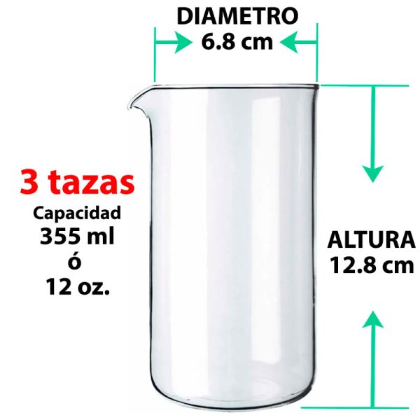 Repuesto para Prensa Francesa - 3 Tazas (355 ml)