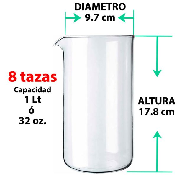 Repuesto para Prensa Francesa - 8 Tazas (1 Litro)
